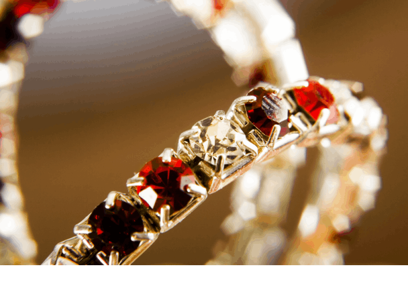 Blair Jewelers diamond and ruby bands